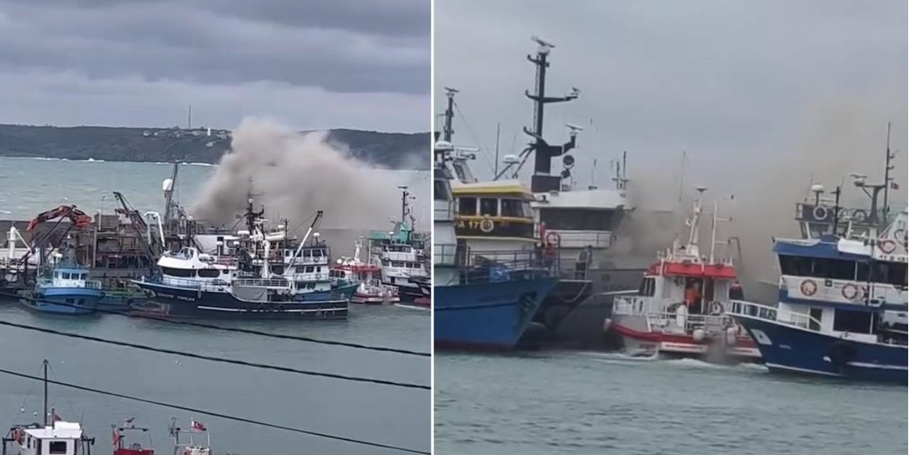Rumeli Feneri'nde teknede yangın