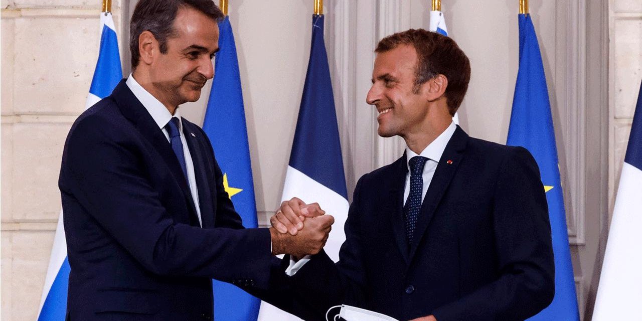 Macron ve Miçotakis Paris'te görüştü