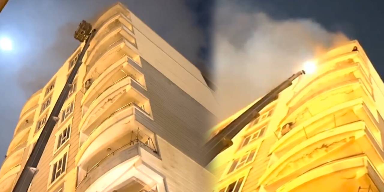 Siirt'te 10 katlı binada çıkan yangın söndürüldü