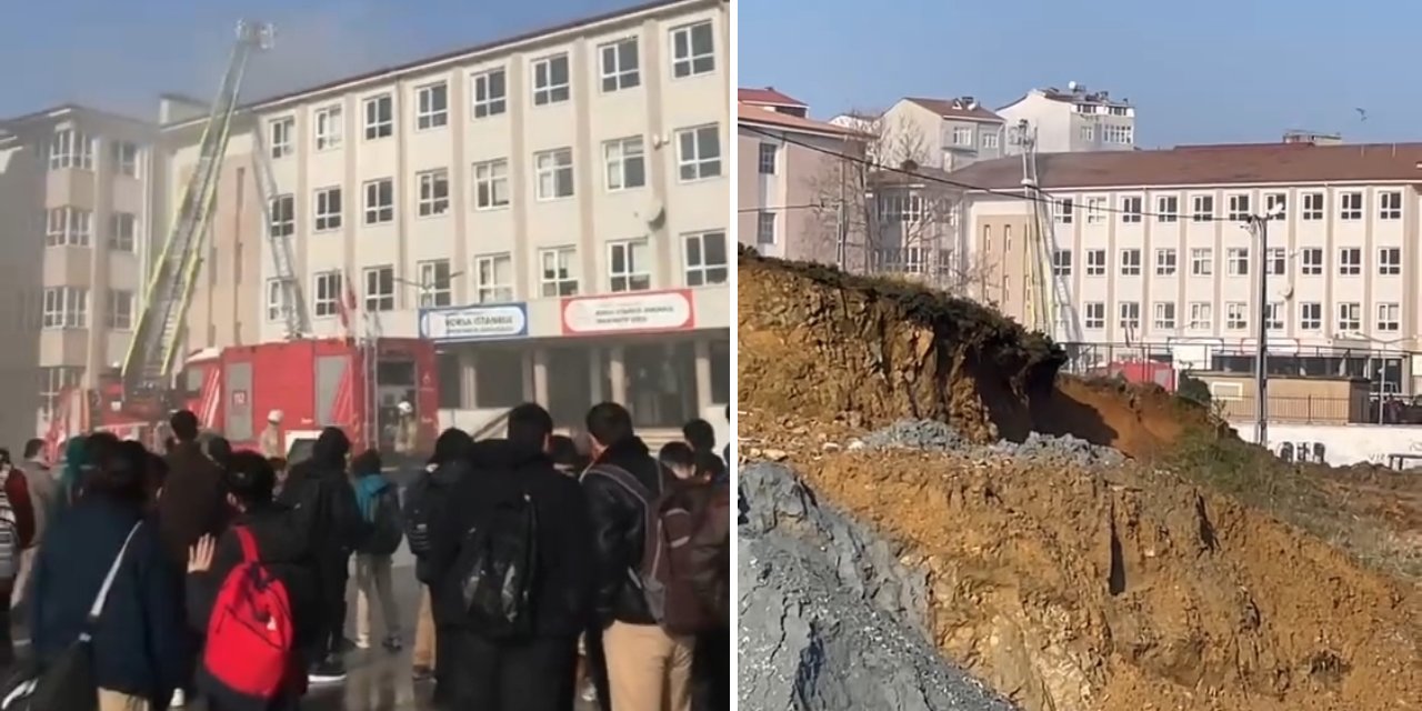 İstanbul'daki ortaokulda yangın çıktı! Öğrenciler tahliye edildi