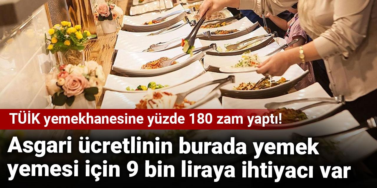TÜİK yemekhanesine yüzde 180 zam yaptı! Asgari ücretlinin burada yemek yemesi için 9 bin liraya ihtiyacı var