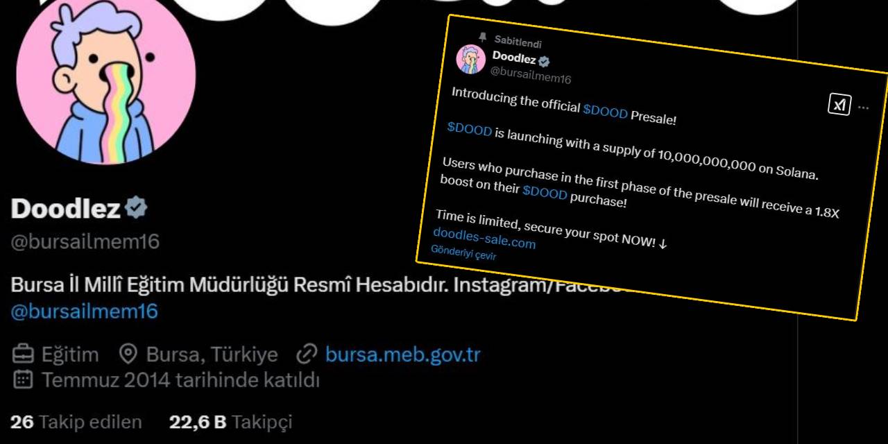 İl Milli Eğitim Müdürlüğünün sosyal medya hesabı hacklendi