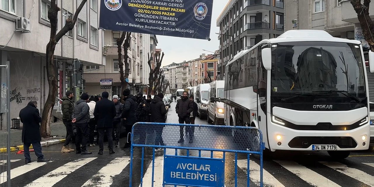 Avcılar'da kapatılan semt pazarının esnafına yürüyüş izni verilmedi