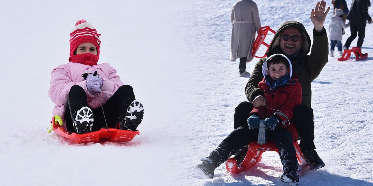 Karacadağ Kayak Merkezi'nde pistler doldu