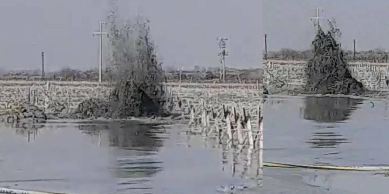 Bağda kullanılmayan artezyen kuyusunda patlama