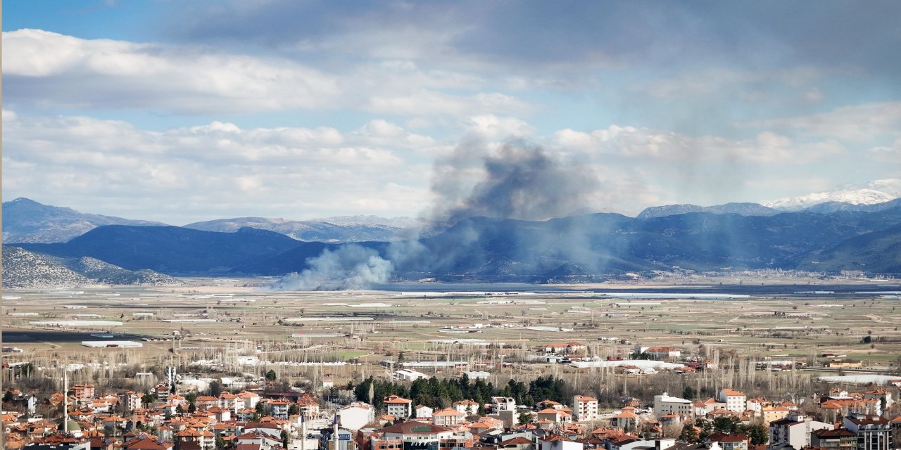 Burdur'da yangın çıktı