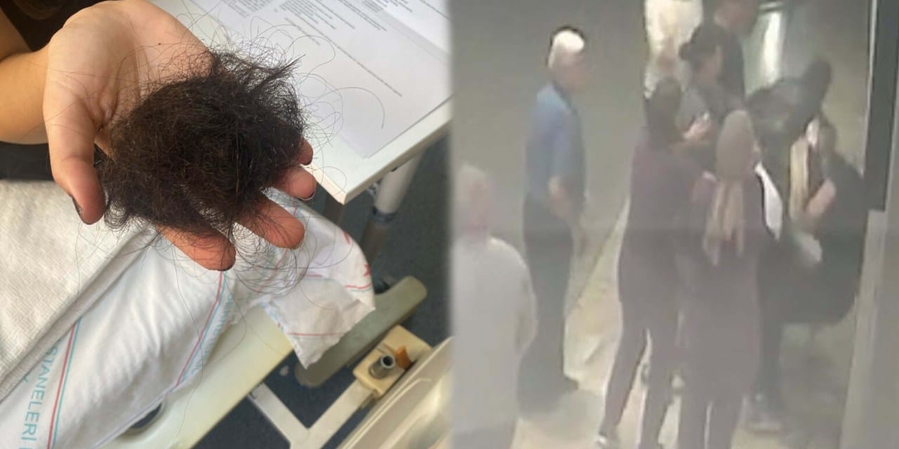 Doktorun saçını kopardı dört buçuk ayda tahliye edildi! Görüntüler kan dondurdu