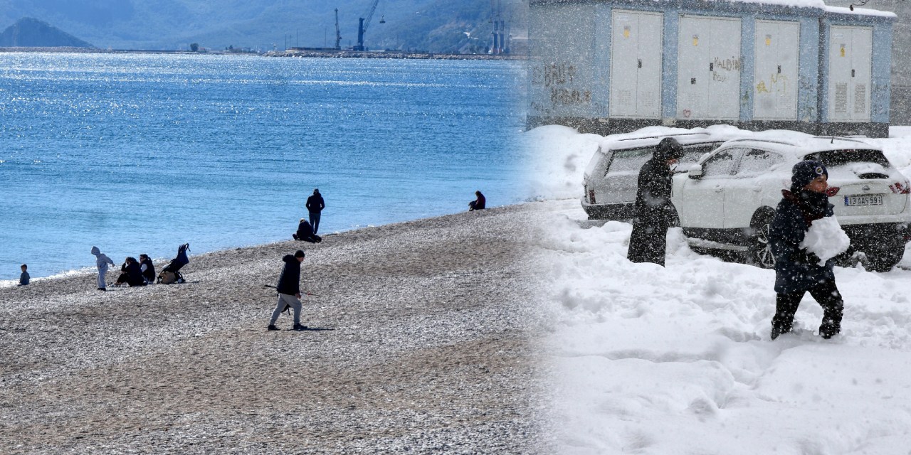 Türkiye dondu Antalya güneşe doydu!