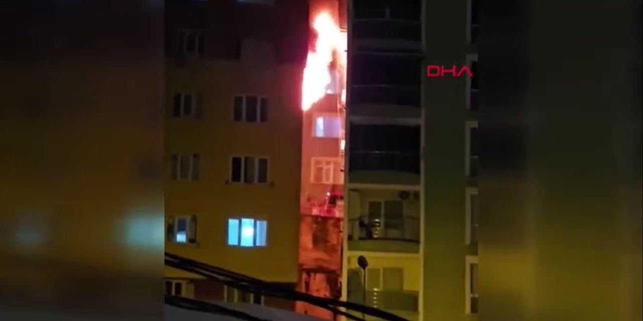 İstanbul'da korkutan apartman yangını