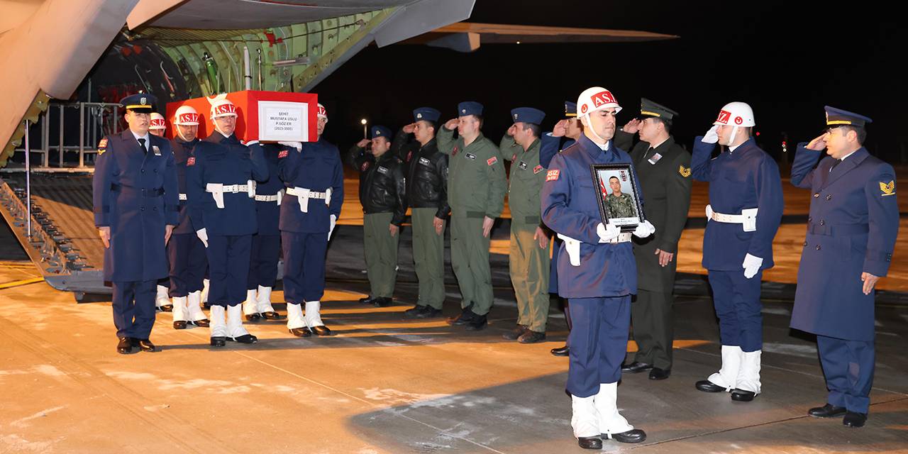 Şehit Mustafa Uslu'nun cenazesi Amasya'ya getirildi