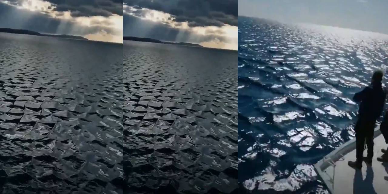 Ege Denizi'nde meydana gelen 'kare dalgalar' şaşkına çevirdi