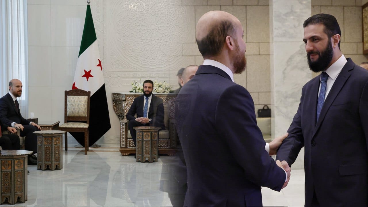 Bilal Erdoğan ve heyeti Şam'da Şara ile görüştü