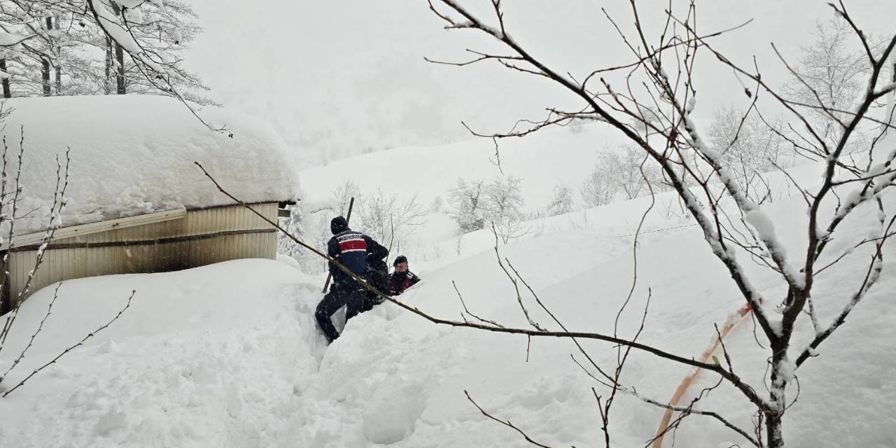 Artvin’de çığ düştü! 2 ev kara gömüldü