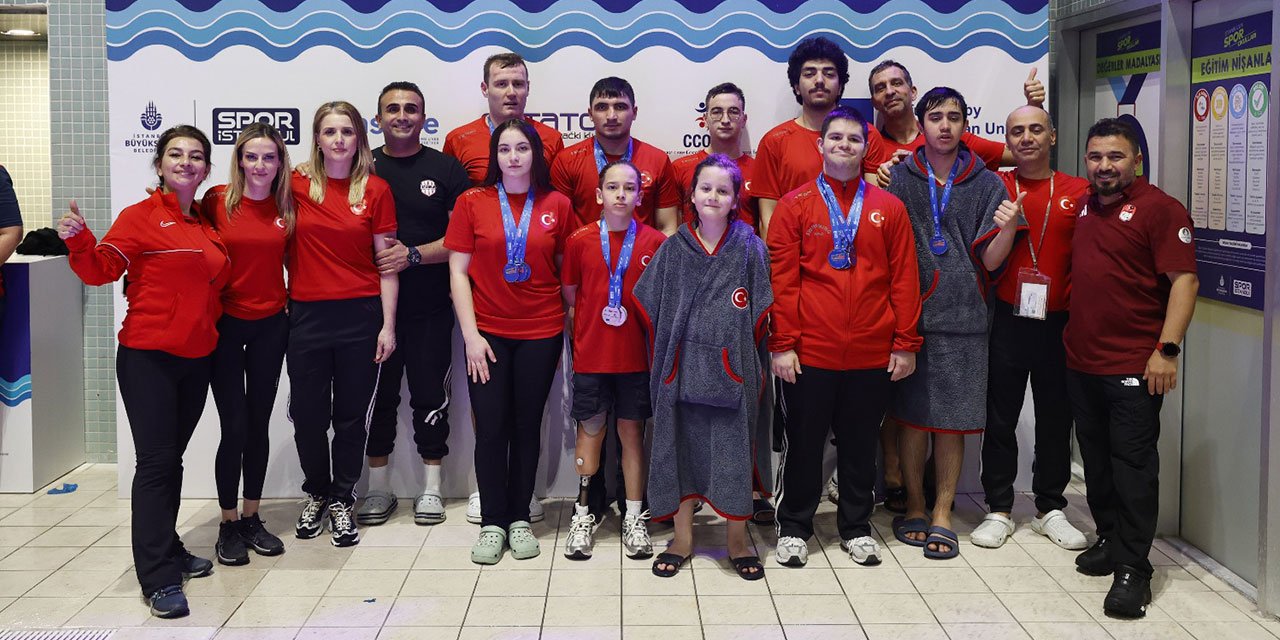 4 ülkeden 149 engelli sporcu havuzda kulaç attı