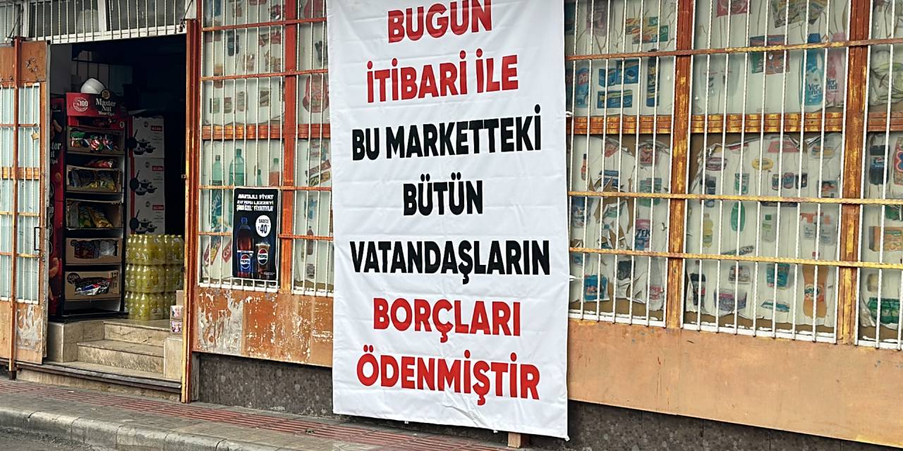 Gizli hayırsever mahallelinin markete borcunu ödedi
