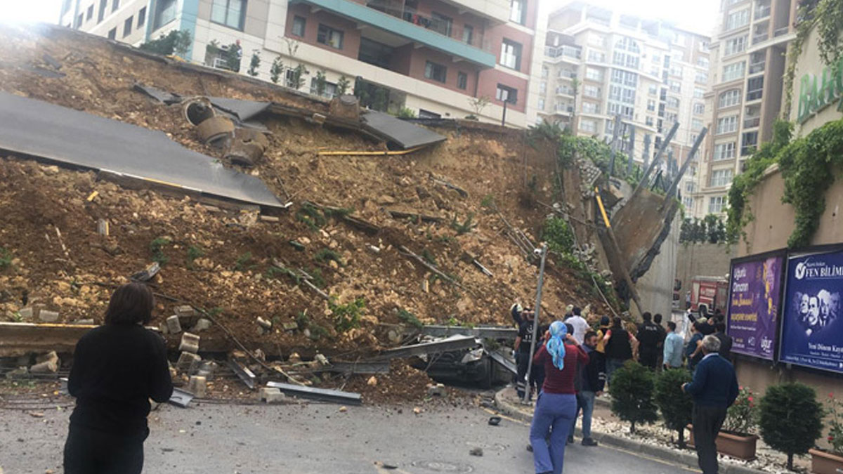 İstanbul'da istinat duvarı çöktü: 1 kişi öldü