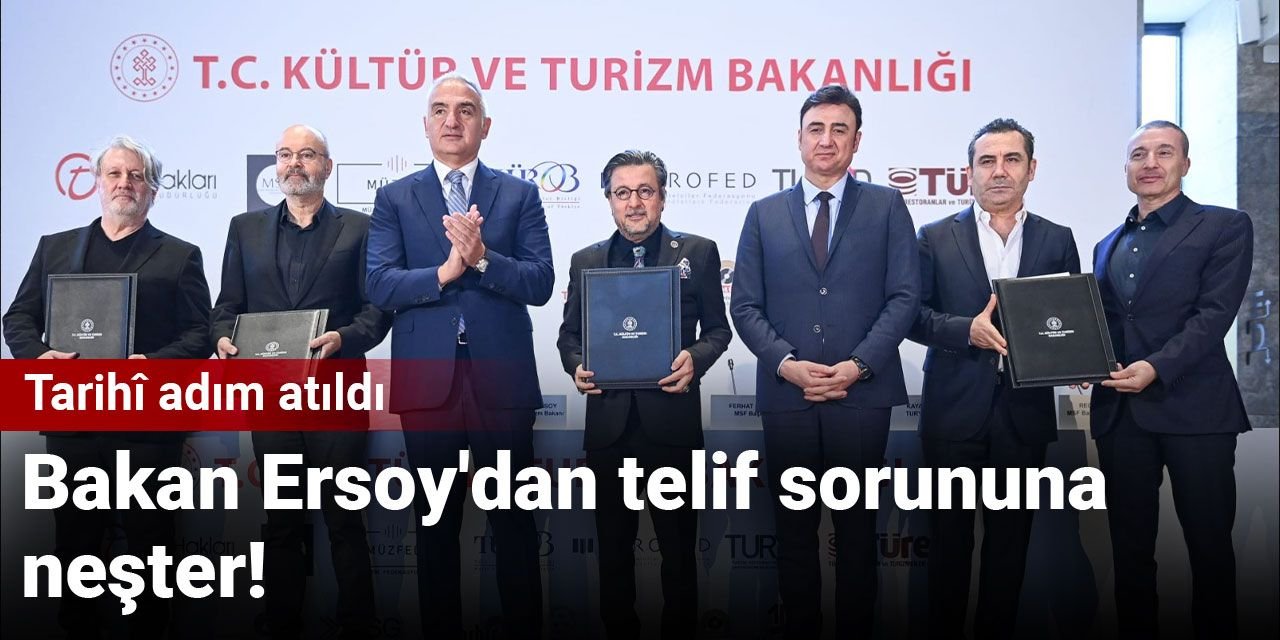 Bakan Ersoy'dan telif sorununa neşter! Tarihi adım atıldı