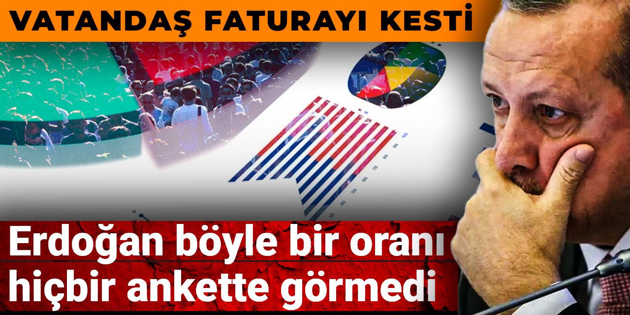 Erdoğan böyle bir oranı hiçbir ankette görmedi: Vatandaş faturayı kesti