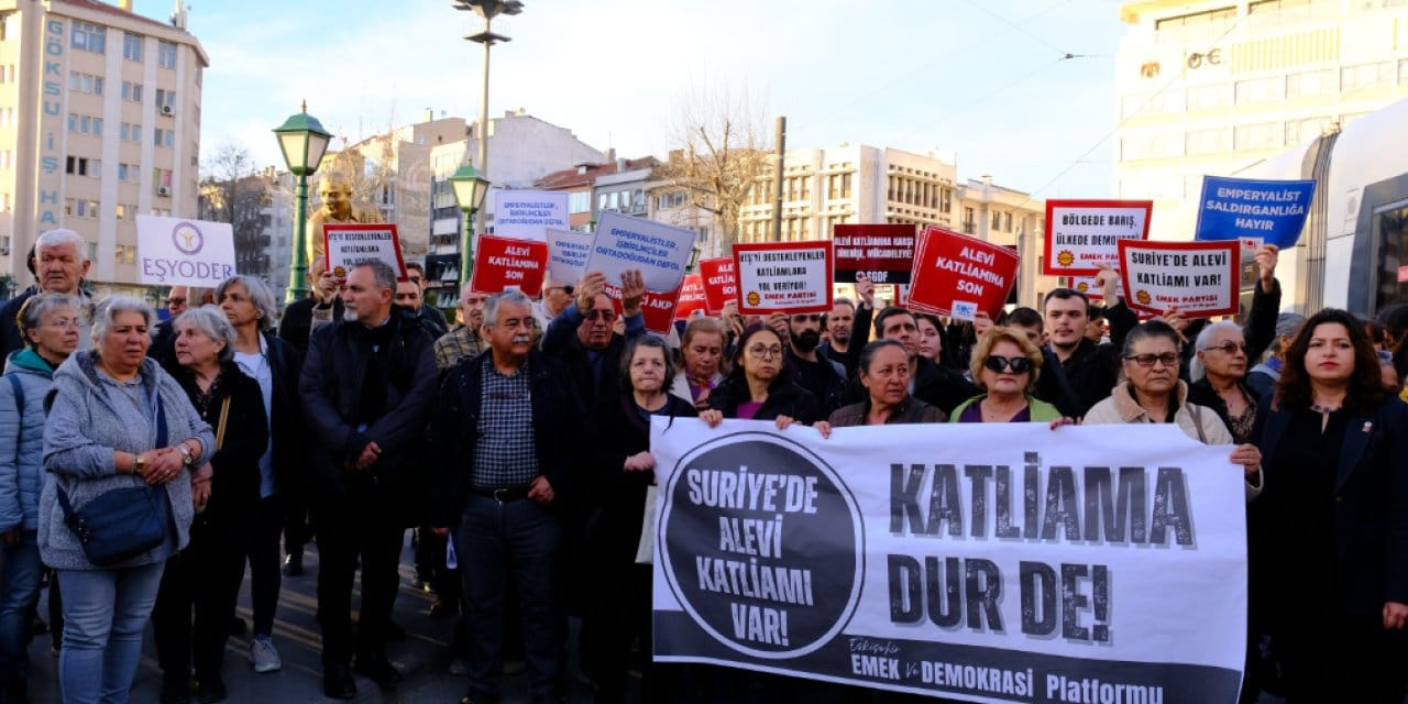 Suriye’deki Alevilere yönelik saldırılara Eskişehir'de protesto: "Soykırım var"