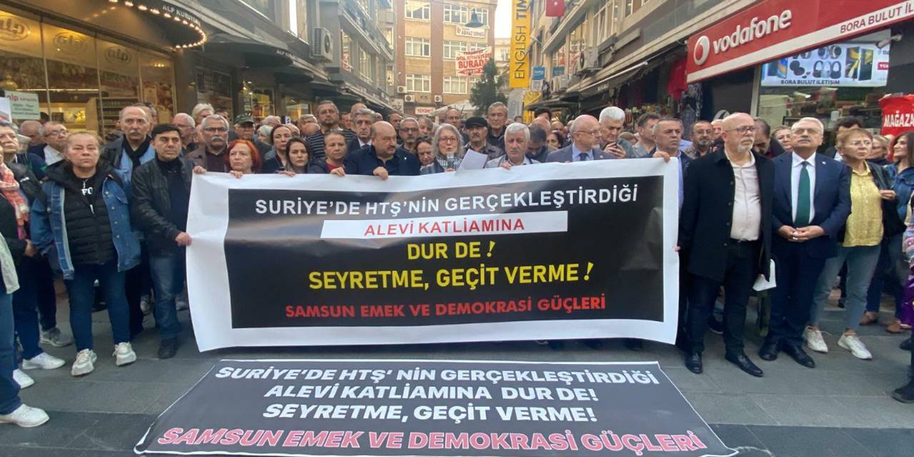 Suriye'de Alevilere yönelik saldırılara Samsun'da tepki
