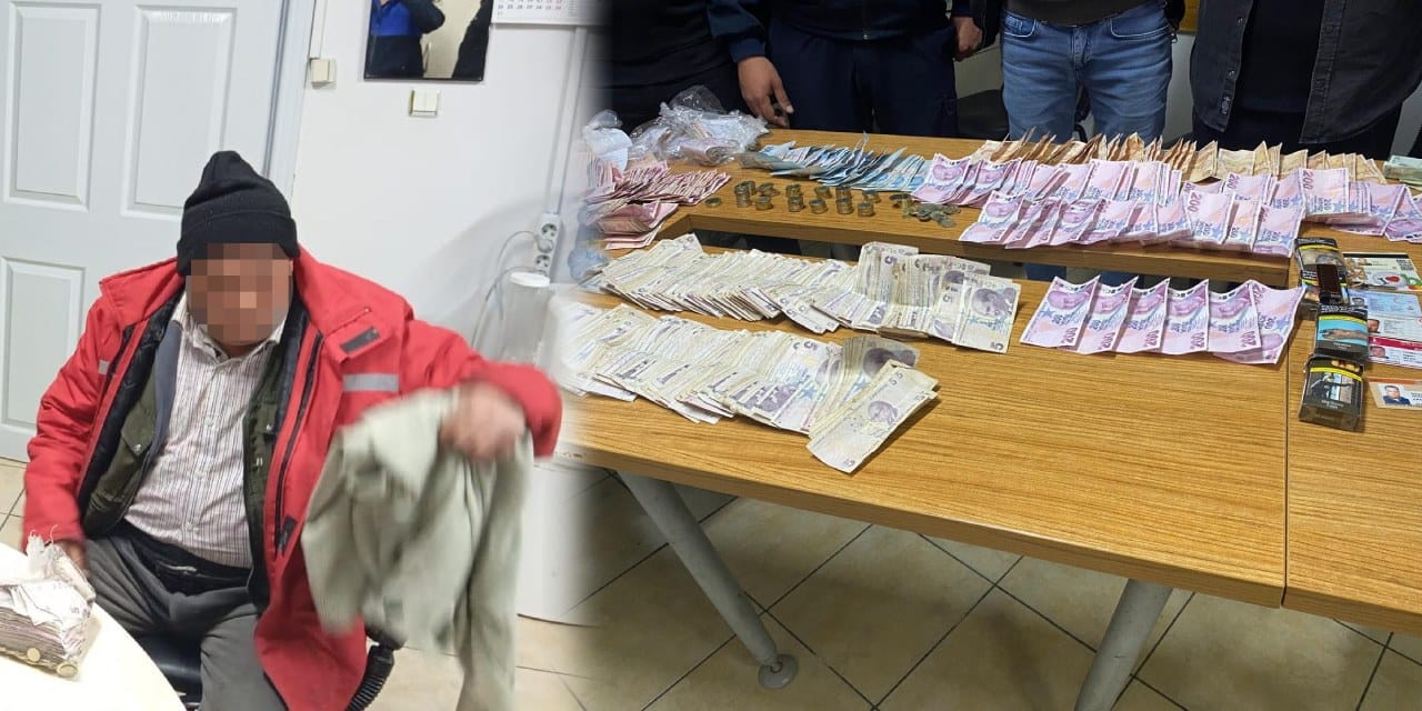 İzmir'den Eskişehir'e dilenmek için geldi! Kör oyunu ile bakın ne kadar topladı