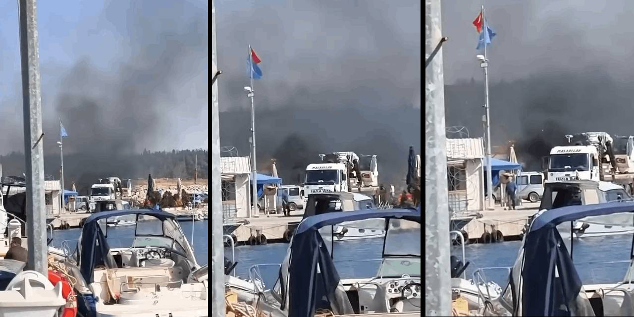 Tuzla Marina'da çıkan yangın söndürüldü
