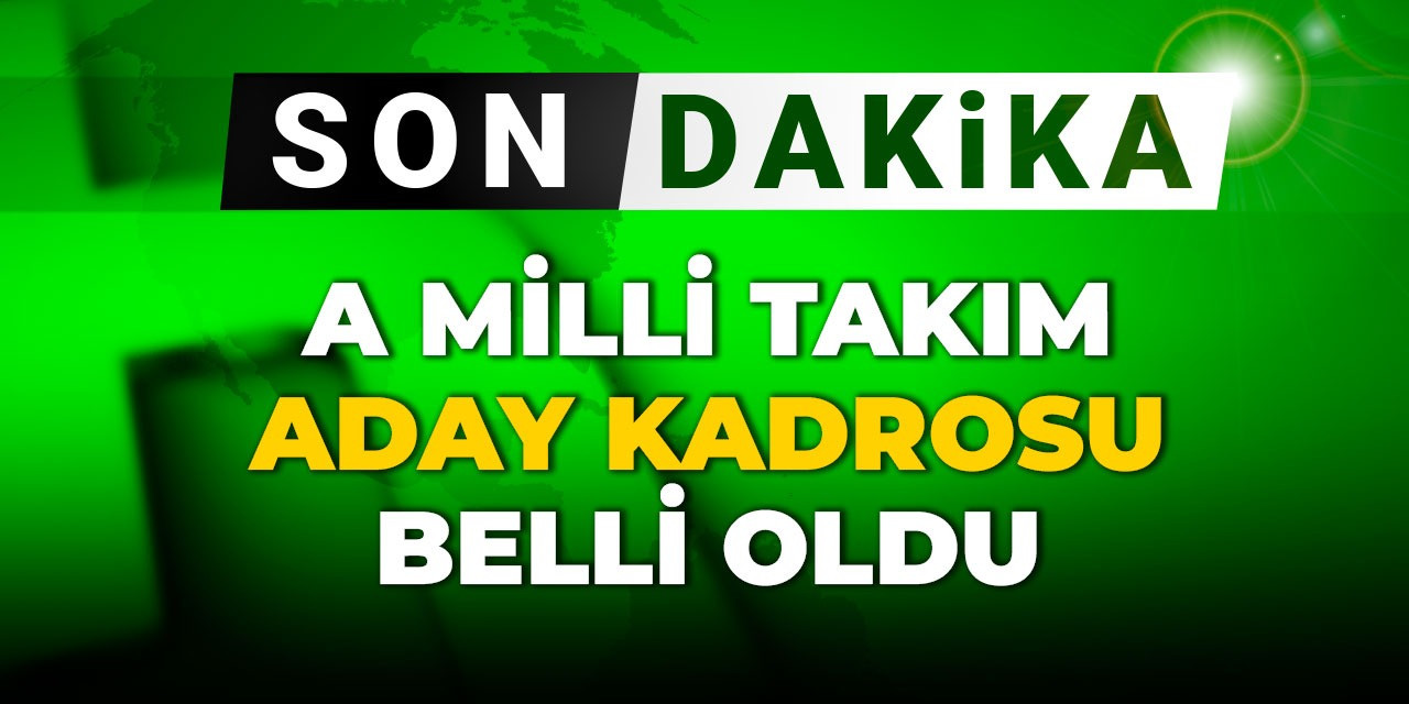 Son dakika | A Milli Takım aday kadrosu belli oldu