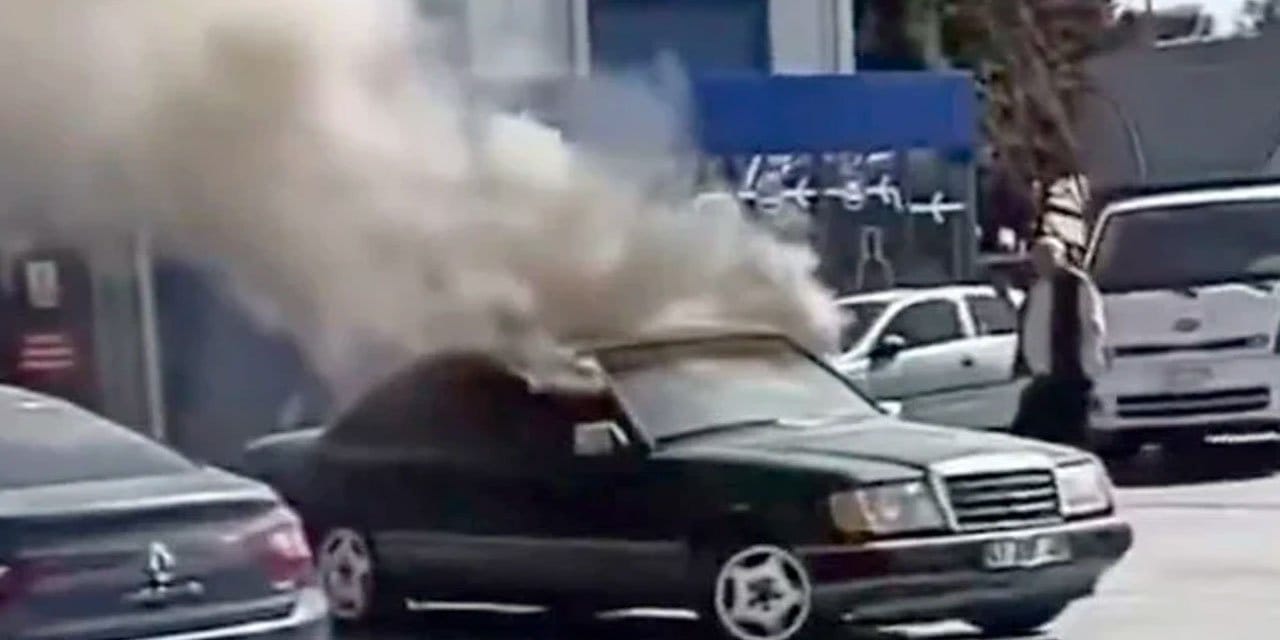 Muayeneden geçemeyen aracını yaktı!