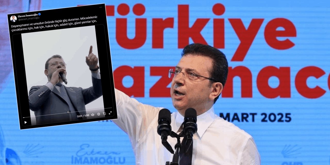 İmamoğlu'nun hesabından 'adalet' paylaşımı