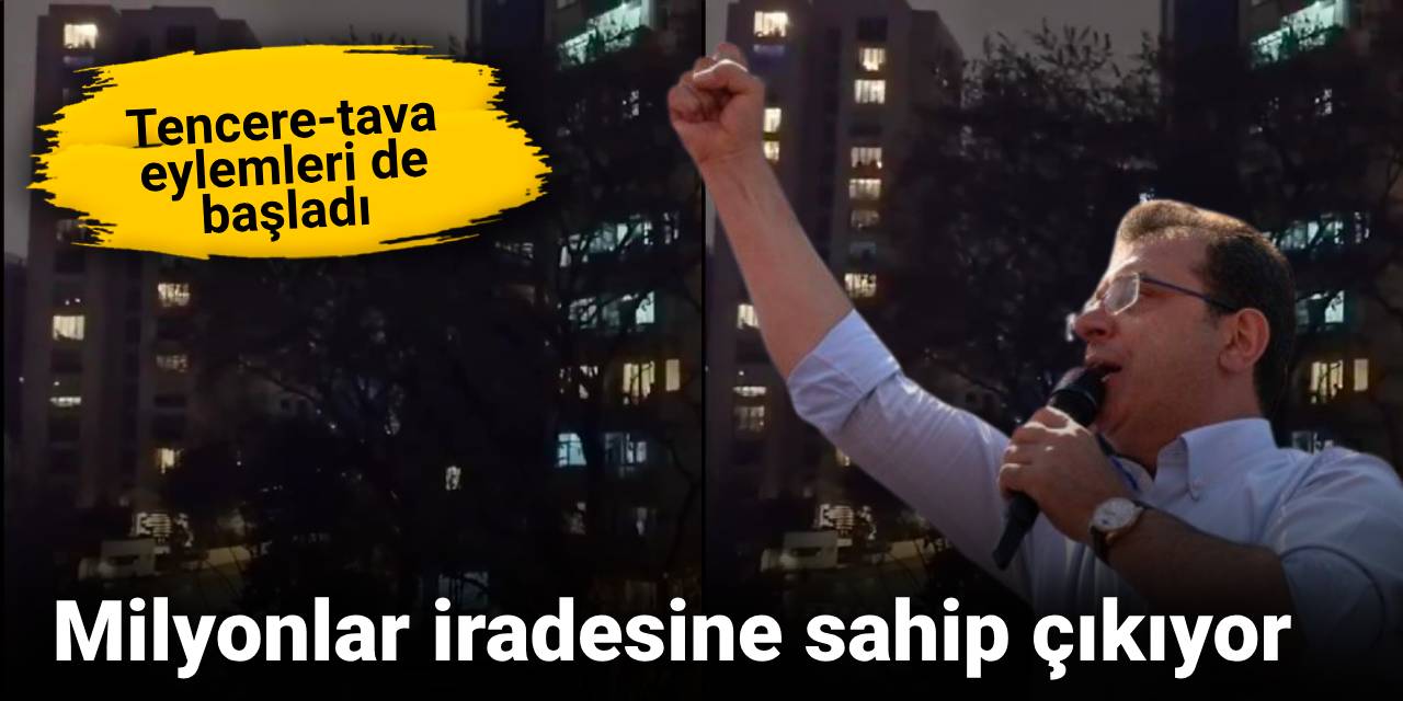 İmamoğlu için İstanbul'dan tencere tavalı protesto