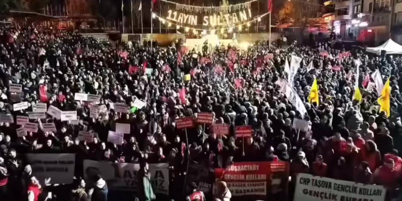 Amasya'da Ekrem İmamoğlu'na destek eylemi