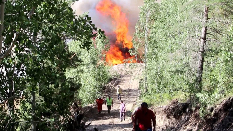 Erzurum'da orman yangını 2 gündür devam ediyor!