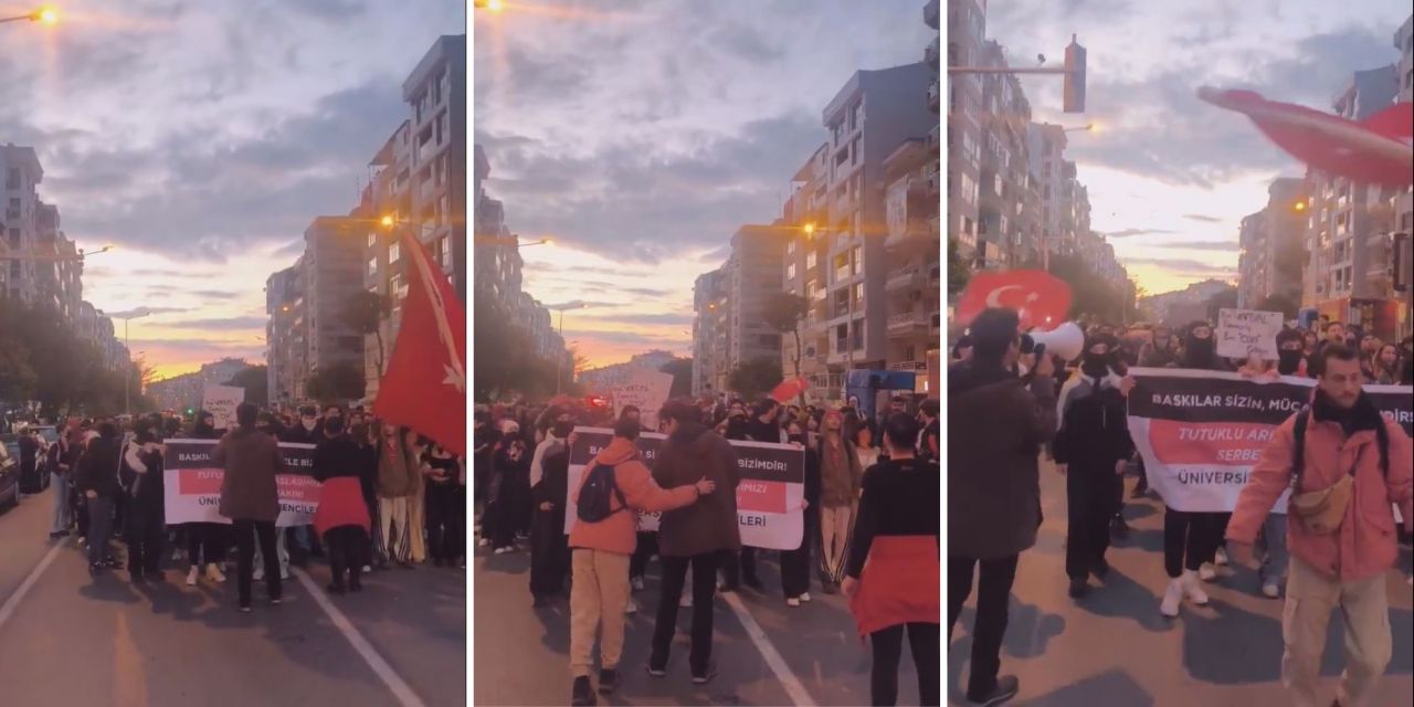 Gençler, tutuklanan arkadaşları için yürüdü: Baskılar sizin, mücadele bizimdir