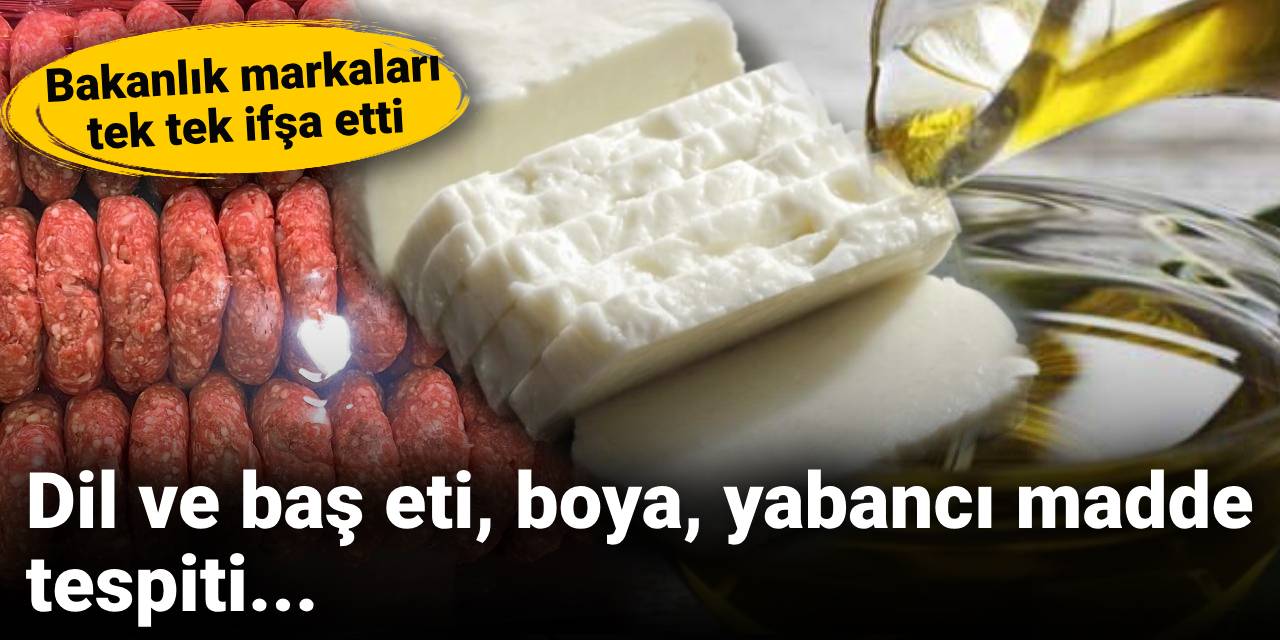 Bakanlık markaları tek tek ifşa etti: Dil ve baş eti, boya, yabancı madde tespiti...