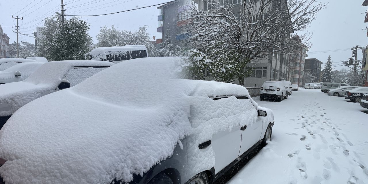 Nisan ayında lapa lapa kar: Bolu’da kartpostallık görüntüler