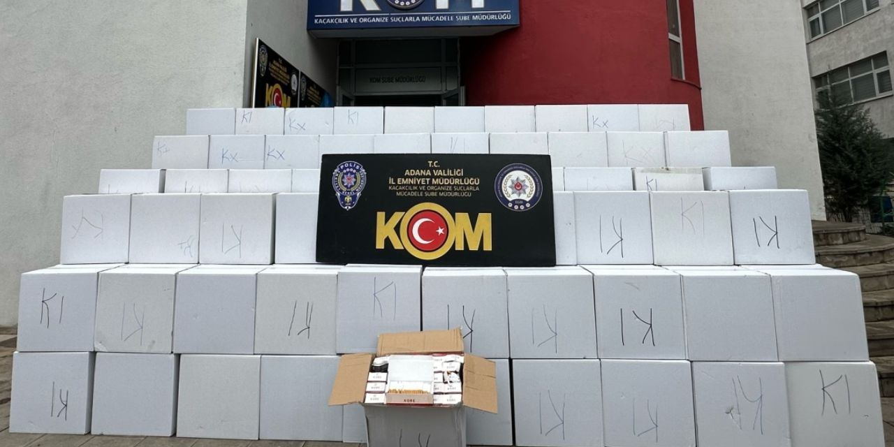 Adana’da 17 milyon makaron ele geçirildi