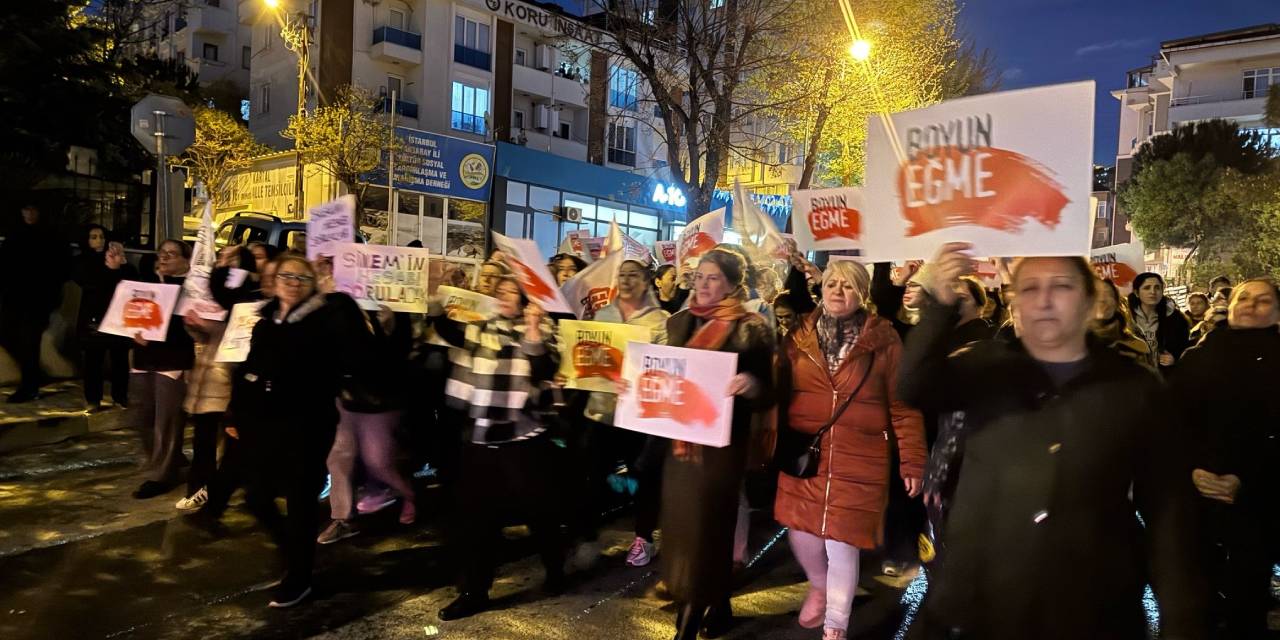 Çatalca'da öldürülen Sinem Çeşim için yürüyüş düzenlendi