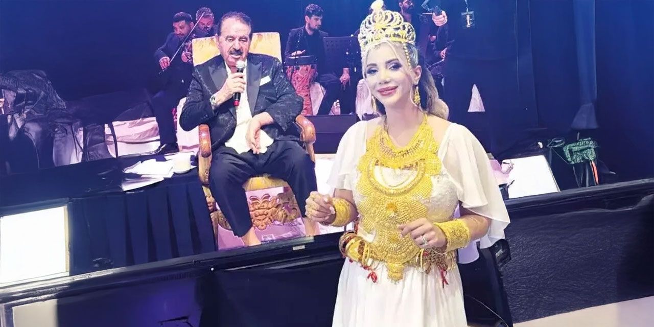 İbrahim Tatlıses’li düğünde ünlü geline kilo kilo altın takıldı
