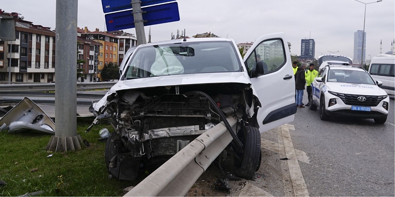 Ümraniye’de sabah saatlerinde korkutan kaza