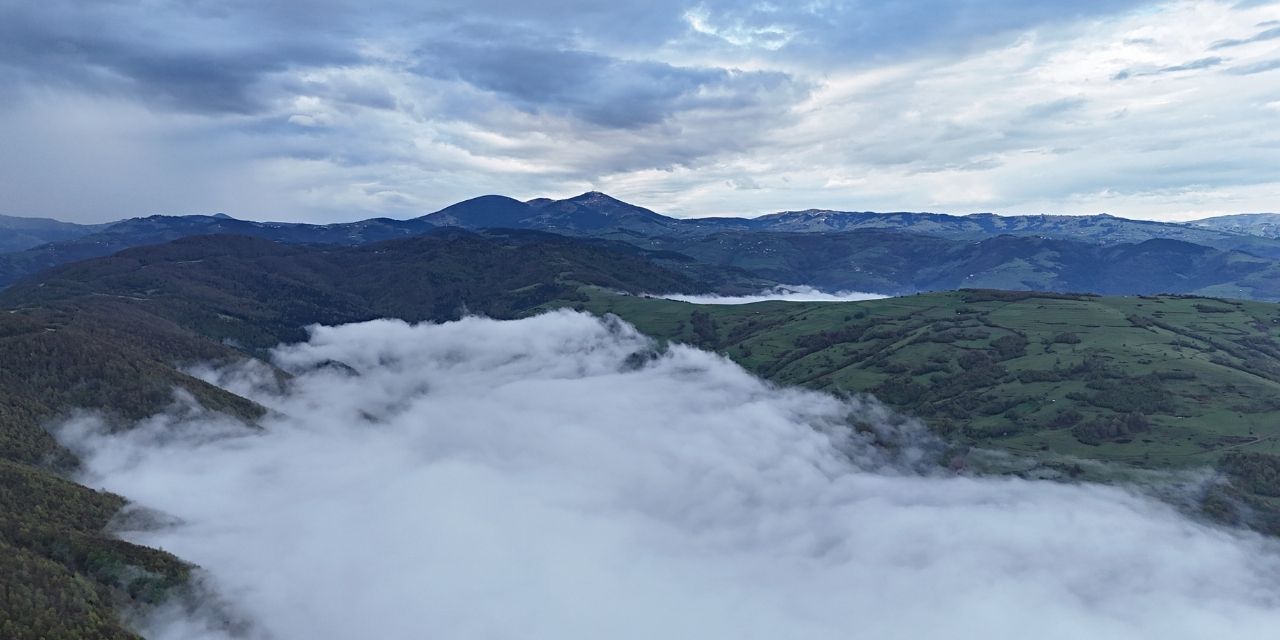 Samsun’da sis manzarası büyüledi