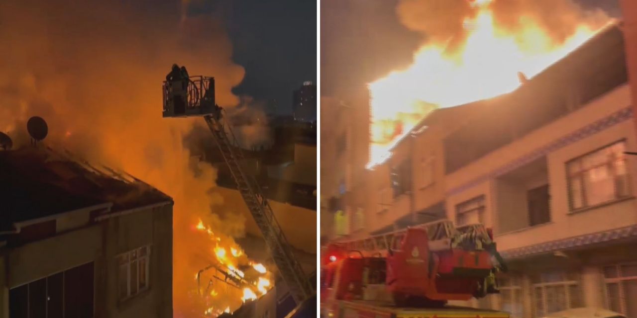 3 katlı binada çıkan yangın panik yarattı