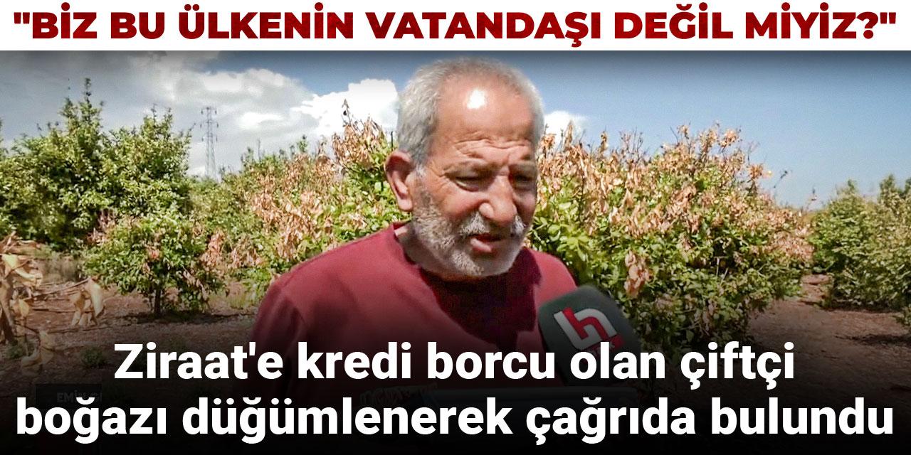 Ziraat'e kredi borcu olan çiftçi boğazı düğümlenerek çağrıda bulundu