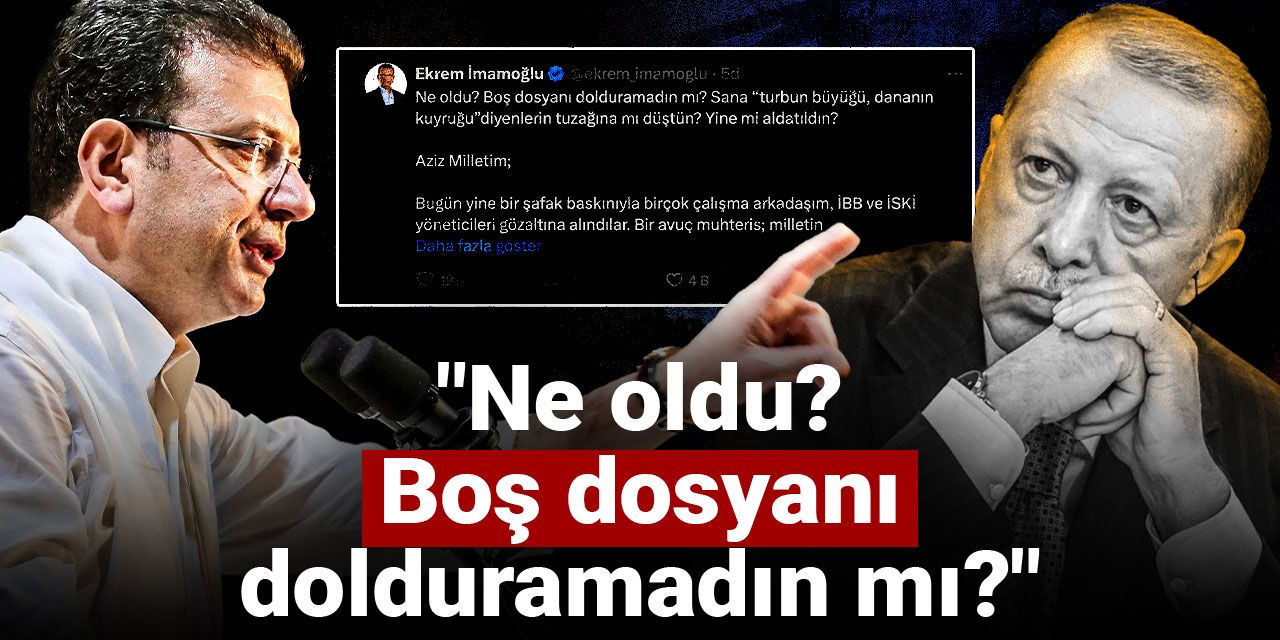 Son Dakika | Ekrem İmamoğlu: Bunların derdi İstanbul’u peşkeş çekmek
