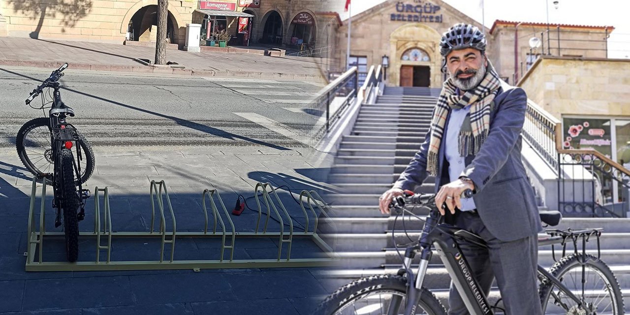 Başkan makam aracını bıraktı: Elektrikli bisiklete bindi
