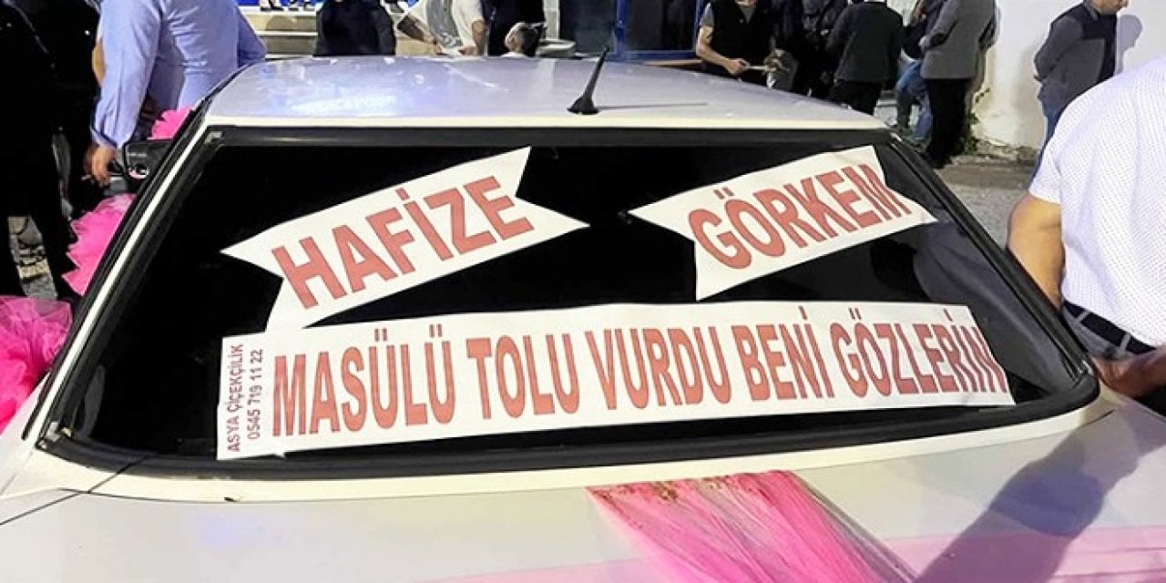 Antalyalı çiftçinin gelin arabası mesajı: 'Masülü tolu vurdu beni gözlerin'