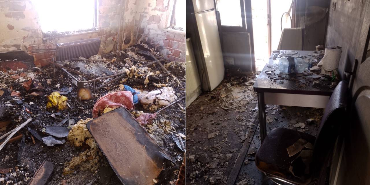 Uzaklaştırma kararı bulunan eşiyle tartıştı ardından evini yaktı!