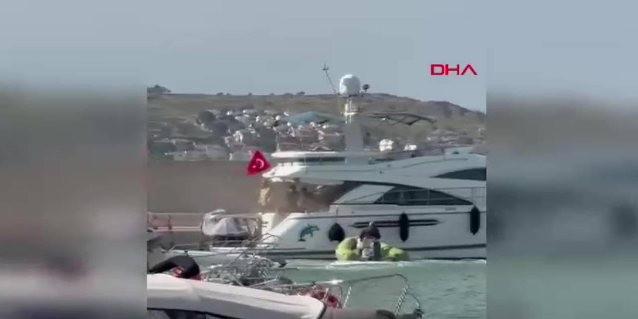 Marinada korkutan yangın: 17 metrelik motor alev alev yandı