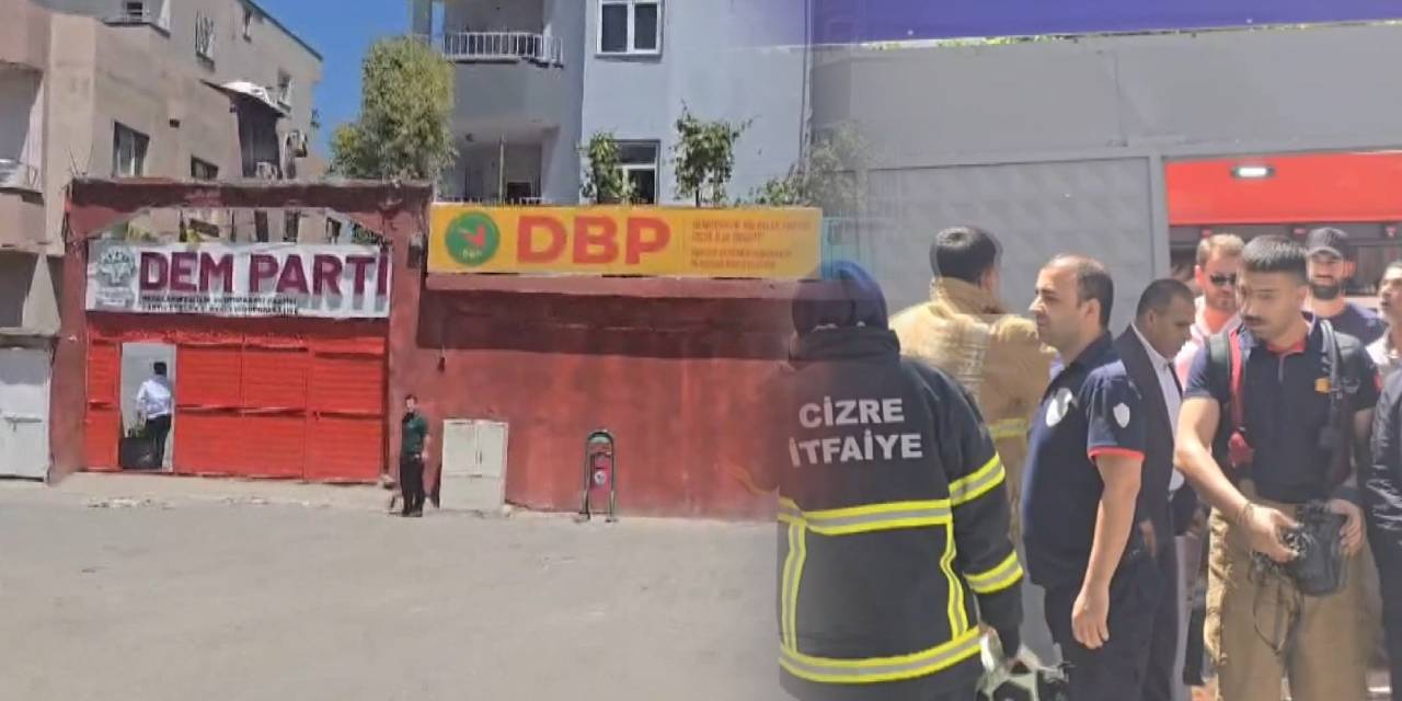 DEM Parti Cizre ilçe binasında yangın