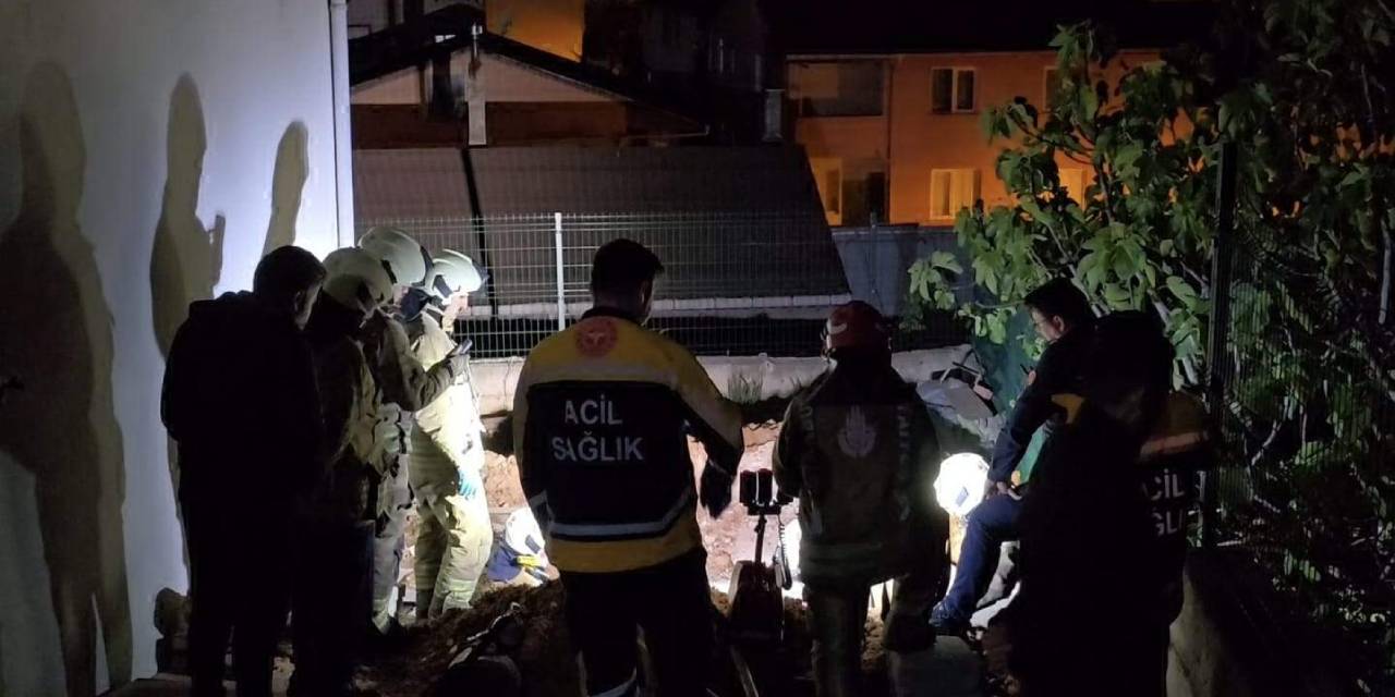 Boru tamir eden kişi göçük altında kaldı