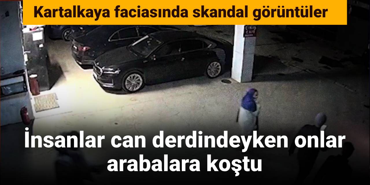 Kartalkaya faciasında skandal görüntüler: İnsanlar can derdindeyken onlar arabalara koştu